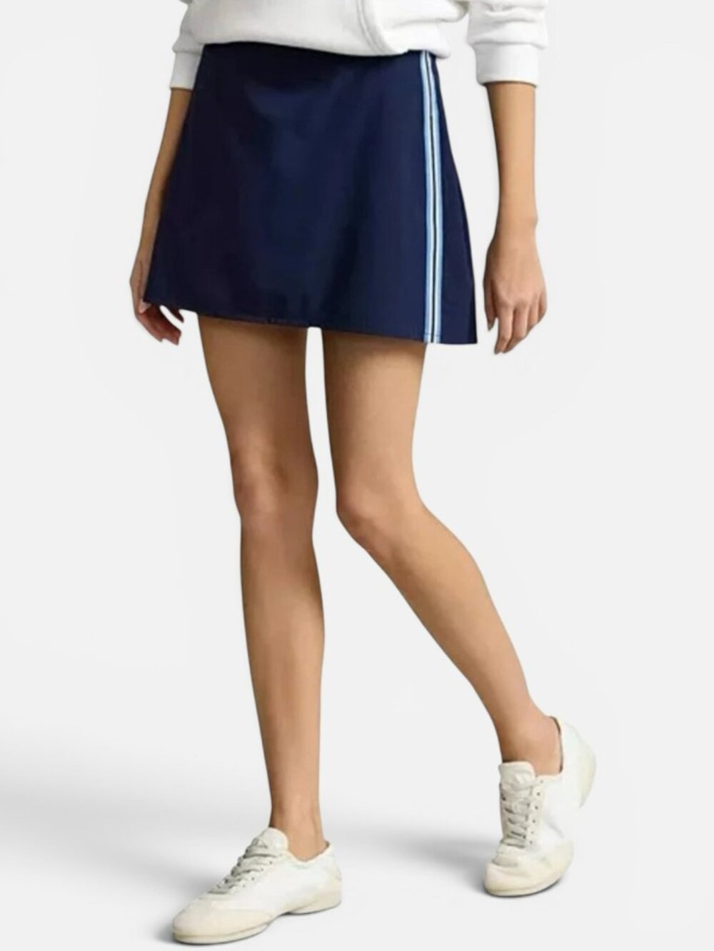 RLX Ralph Lauren Navy Pleated Golf Tennis Skort 15" Athletic Skirt Size Large